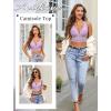 imageAvidlove Bralettes for Women Lace Wireless Bra V Neck Racerback Crop Top Adjustable Lingerie No PaddedLight Purple
