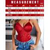imageAvidlove Lingerie for Women Sexy Corset Garter Lingerie Set One Piece Teddy Bodysuit Boudoir OutfitAwine Red