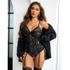 imageAvidlove Lingerie for Women Sexy Corset Garter Lingerie Set One Piece Teddy Bodysuit Boudoir OutfitBpumpkin