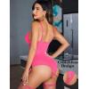 imageAvidlove Lingerie for Women Sexy Corset Garter Lingerie Set One Piece Teddy Bodysuit Boudoir OutfitDark Pink