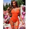 imageAvidlove Lingerie for Women Sexy Corset Garter Lingerie Set One Piece Teddy Bodysuit Boudoir OutfitOrange