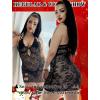 imageAvidlove Sexy Lingerie for Women Mesh Babydoll Dress with Underwire Push Up Bra Lace Chemise Sleepwear Exotic Boudoir OutfitsBlack