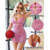 imageAvidlove Sexy Lingerie for Women Mesh Babydoll Dress with Underwire Push Up Bra Lace Chemise Sleepwear Exotic Boudoir OutfitsHot Pink