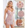 imageAvidlove Sexy Lingerie for Women Mesh Babydoll Dress with Underwire Push Up Bra Lace Chemise Sleepwear Exotic Boudoir OutfitsPink