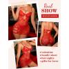 imageAvidlove Sexy Lingerie for Women Mesh Babydoll Dress with Underwire Push Up Bra Lace Chemise Sleepwear Exotic Boudoir OutfitsRed