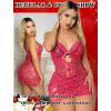 imageAvidlove Sexy Lingerie for Women Mesh Babydoll Dress with Underwire Push Up Bra Lace Chemise Sleepwear Exotic Boudoir OutfitsRose Red