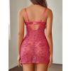 imageAvidlove Sexy Lingerie for Women Mesh Babydoll Dress with Underwire Push Up Bra Lace Chemise Sleepwear Exotic Boudoir OutfitsRose Red