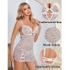 imageAvidlove Sexy Lingerie for Women Mesh Babydoll Dress with Underwire Push Up Bra Lace Chemise Sleepwear Exotic Boudoir OutfitsWhite