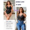 imageAvidlove Sexy Plus Size Lingerie Set for Women Sexy Bodysuit with High Slit dress and Garter Belt L5XLBlack