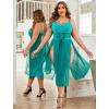 imageAvidlove Sexy Plus Size Lingerie Set for Women Sexy Bodysuit with High Slit dress and Garter Belt L5XLDark Peacock Blue