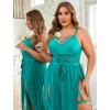 imageAvidlove Sexy Plus Size Lingerie Set for Women Sexy Bodysuit with High Slit dress and Garter Belt L5XLDark Peacock Blue