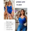 imageAvidlove Sexy Plus Size Lingerie Set for Women Sexy Bodysuit with High Slit dress and Garter Belt L5XLRoyal Blue