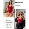 imageAvidlove Sexy Plus Size Lingerie Set for Women Sexy Bodysuit with High Slit dress and Garter Belt L5XLWine Red