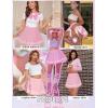 imageAvidlove Womens Pleated Skirt School Uniform Skirt Mini Skirt Pleated Cheer Skirt1 Pink