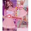imageAvidlove Womens Pleated Skirt School Uniform Skirt Mini Skirt Pleated Cheer Skirt1 Pink