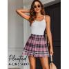 imageAvidlove Womens Pleated Skirt School Uniform Skirt Mini Skirt Pleated Cheer Skirt1 Pink Plaid