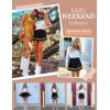 imageAvidlove Womens Pleated Skirt School Uniform Skirt Mini Skirt Pleated Cheer SkirtBlack