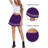 imageAvidlove Womens Pleated Skirt School Uniform Skirt Mini Skirt Pleated Cheer SkirtDeep Purple