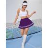 imageAvidlove Womens Pleated Skirt School Uniform Skirt Mini Skirt Pleated Cheer SkirtDeep Purple