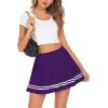 imageAvidlove Womens Pleated Skirt School Uniform Skirt Mini Skirt Pleated Cheer SkirtDeep Purple