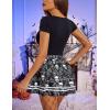 imageAvidlove Womens Pleated Skirt School Uniform Skirt Mini Skirt Pleated Cheer SkirtGoth Skull Print