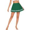 imageAvidlove Womens Pleated Skirt School Uniform Skirt Mini Skirt Pleated Cheer SkirtLvy Green
