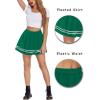 imageAvidlove Womens Pleated Skirt School Uniform Skirt Mini Skirt Pleated Cheer SkirtLvy Green
