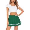 imageAvidlove Womens Pleated Skirt School Uniform Skirt Mini Skirt Pleated Cheer SkirtLvy Green
