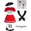 imageAvidlove Womens Pleated Skirt School Uniform Skirt Mini Skirt Pleated Cheer SkirtRed
