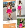 imageAvidlove Womens Pleated Skirt School Uniform Skirt Mini Skirt Pleated Cheer SkirtRose Red