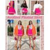 imageAvidlove Womens Pleated Skirt School Uniform Skirt Mini Skirt Pleated Cheer SkirtRose Red
