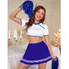 imageAvidlove Womens Pleated Skirt School Uniform Skirt Mini Skirt Pleated Cheer SkirtRoyal Blue