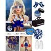 imageAvidlove Womens Pleated Skirt School Uniform Skirt Mini Skirt Pleated Cheer SkirtRoyal Blue