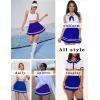 imageAvidlove Womens Pleated Skirt School Uniform Skirt Mini Skirt Pleated Cheer SkirtRoyal Blue