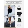 imageAvidlove Womens Pleated Skirt School Uniform Skirt Mini Skirt Pleated Cheer SkirtWhite