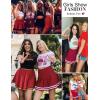 imageAvidlove Womens Pleated Skirt School Uniform Skirt Mini Skirt Pleated Cheer SkirtWine Red
