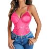 imageAvidlove Lingerie for Women Sexy Corset Garter Lingerie Set One Piece Teddy Bodysuit Boudoir OutfitDark Pink