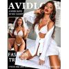 imageAvidlove Women Sexy Lingerie Set 3 Piece Mesh Kimono Robe with Bra and Panty Sheer SleepwearWhite