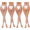 imageAvidlove Fishnet Stockings Footless High Waist Fishnets Tights Pantyhose for Women1white4 Pairs