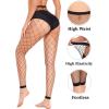 imageAvidlove Fishnet Stockings Footless High Waist Fishnets Tights Pantyhose for WomenBlack Big Hole