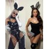 imageAvidlove Fishnet Stockings Footless High Waist Fishnets Tights Pantyhose for WomenBlackgp