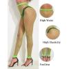imageAvidlove Fishnet Stockings Footless High Waist Fishnets Tights Pantyhose for WomenNeon Greengp