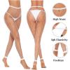imageAvidlove Fishnet Stockings Footless High Waist Fishnets Tights Pantyhose for WomenWhitegp