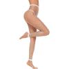 imageAvidlove Fishnet Stockings Footless High Waist Fishnets Tights Pantyhose for WomenWhitew2