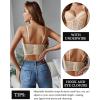 imageAvidlove Lace Bralette for Women V Neck Bustier Corset Tops with Underwired Racerback Adjustable Strap Crop TopBeige