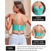 imageAvidlove Lace Bralette for Women V Neck Bustier Corset Tops with Underwired Racerback Adjustable Strap Crop TopBright Green