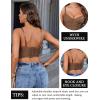 imageAvidlove Lace Bralette for Women V Neck Bustier Corset Tops with Underwired Racerback Adjustable Strap Crop TopBrown