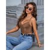 imageAvidlove Lace Bralette for Women V Neck Bustier Corset Tops with Underwired Racerback Adjustable Strap Crop TopBrown