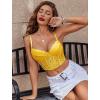 imageAvidlove Lace Bralette for Women V Neck Bustier Corset Tops with Underwired Racerback Adjustable Strap Crop TopCeramic Green