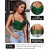 imageAvidlove Lace Bralette for Women V Neck Bustier Corset Tops with Underwired Racerback Adjustable Strap Crop TopGrass Green